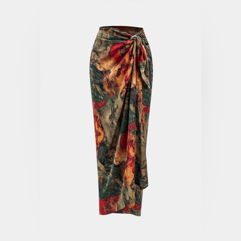 Elegant Multicolor Maxi Skirt